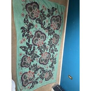 VERA BRADLEY Fleece Throw Blanket floral with Vines 80 x 50 green blue pink